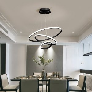 Shining Elegance: The Modern Gold and Black Chandelier