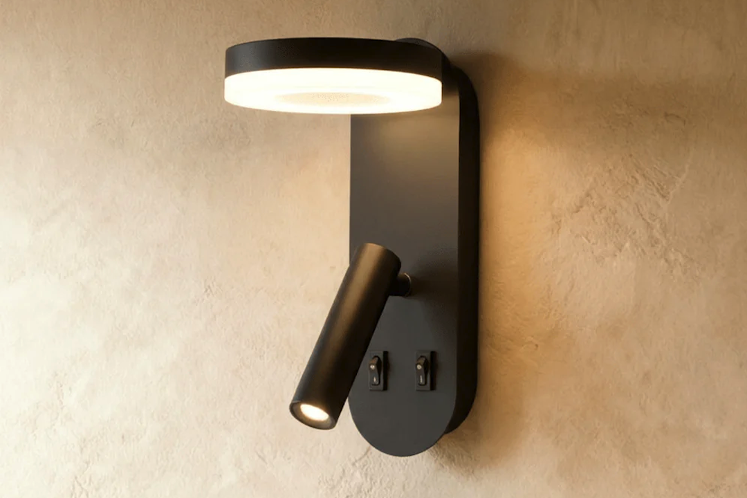 Modern Wall Mounted Metal Bedside Lamp for Bedroom Reading